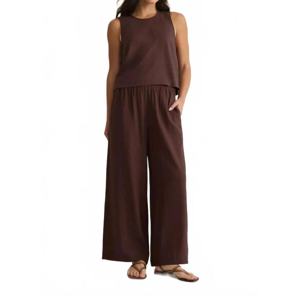 NEW Z SUPPLY scout linen pants in chocolate cherry